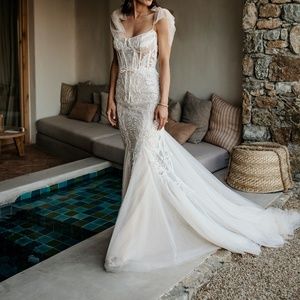 Berta Bridal Dress - Style 20-P102 - Worn Once -  Professionally Cleaned